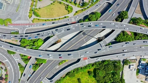 Changsha traffic street road interchange cityscape construction aerial panorama 動画素材 325814258