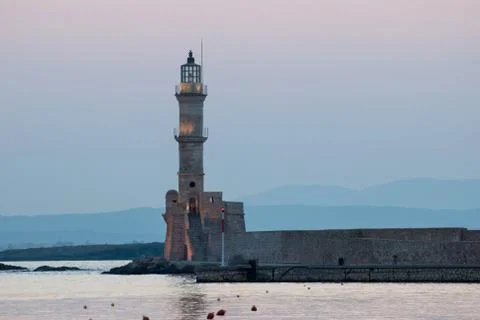 Chania lighthouse. Foto stock