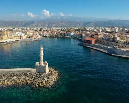Chania Lighthouse Stock Photos