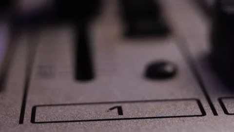 Channel 1 on Mixing Console, Moving Fader Up and Increasing Sound Volume, Stock Footage 270893368