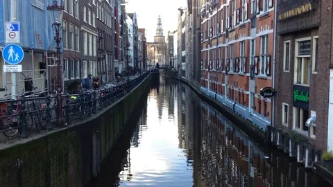 Channel In Amsterdam Stock Footage 84262578