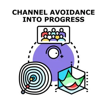Channel avoidance leading into business progress concept Stock Illustration