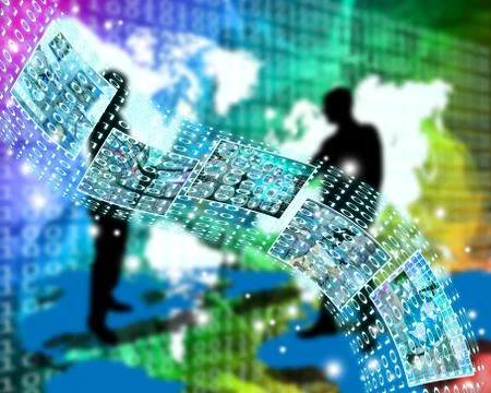 Channel binary code Stock Illustration