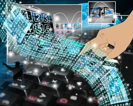 Channel binary code Stock Illustration