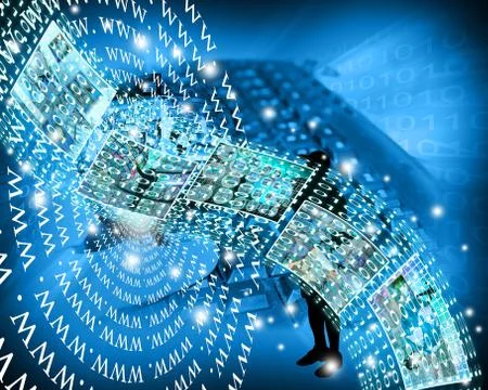 Channel binary code Stock Illustration