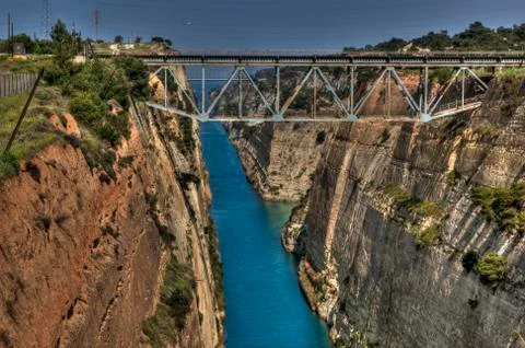 Channel of corinth Stock Photos