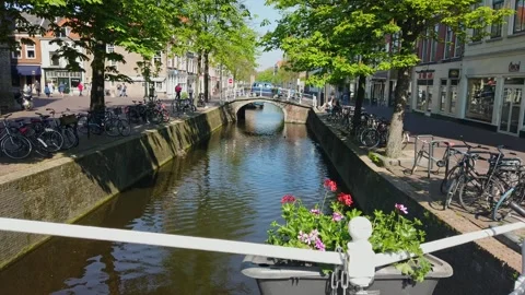 Channel in Delft Stock Footage 131825656