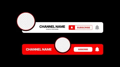 Channel Interface for Video Service. Header for your Video Blog. Template with Stock Illustration
