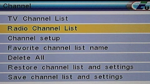Channel list and settings Vídeo Stock 48935792