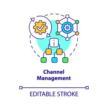Channel management concept icon Illustrazione stock