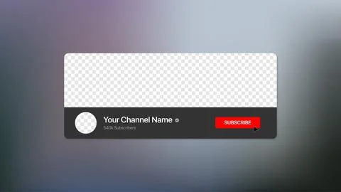 Channel Name Lower Third with Content Placeholder. Broadcast Banner for Video On Stock Illustration