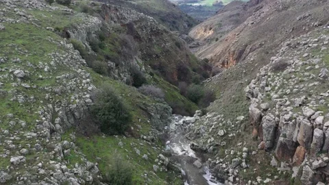 Channel of Orvim stream Israel Stock Footage 233758734