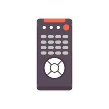 Channel remote control icon flat isolated vector Ilustração Stock