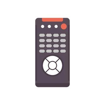 Channel remote control icon flat isolated Ilustração Stock