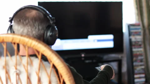 Channel Switching Remote control TV-5 Stock Footage 58799757