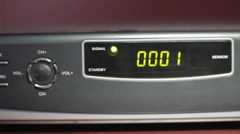 Channel Switching On The Tuner Stock Footage 47032077