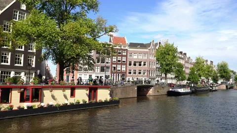 Channels of Amsterdam Vídeo Stock 97497555