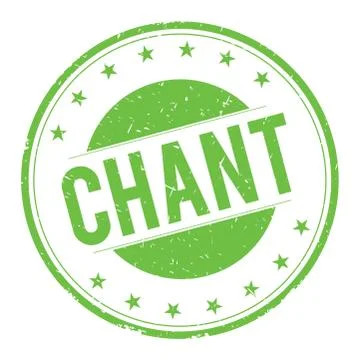 CHANT stamp sign Stock Illustration