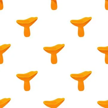 Chanterelles pattern seamless vector Stock Illustration