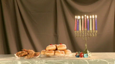 Chanuka items 1 Stock Footage