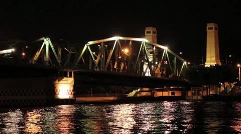 Chao Phraya Bridge Stock Footage 8665437