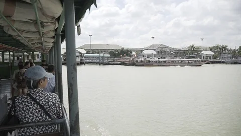 Chao phraya pier Video stock 91781588