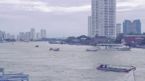 Chao phraya river Stock Footage 9910482