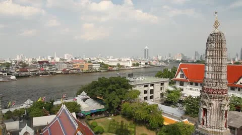 Chao phraya river Stockbeeldmateriaal 12139163