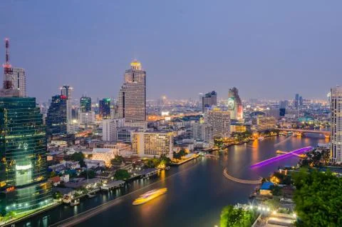 Chao Phraya River View Stock Photos