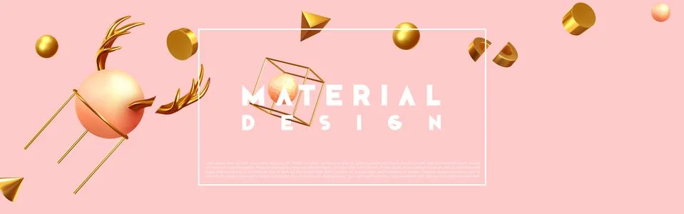 Chaos abstract background with 3d objects. 스톡 일러스트