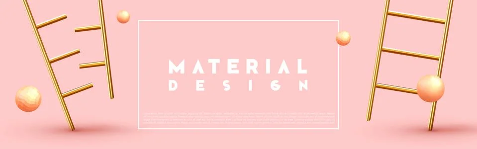 Chaos abstract background with 3d objects. Stock Illustration