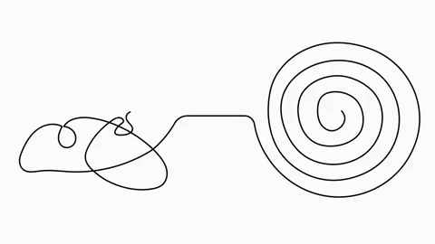 Chaos and mess circle continuous line drawn animation. Stock Footage 302090543