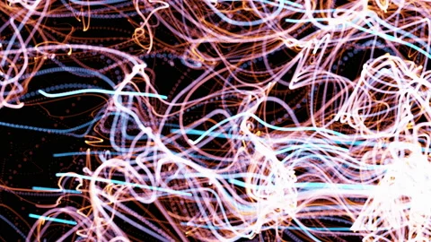 Chaos curves or threads. Stock Footage 131810250