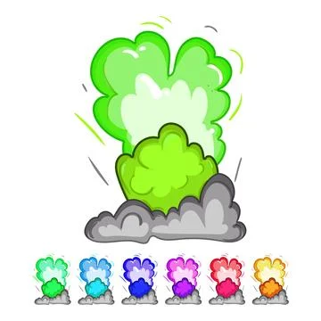 Chaos explosion effect cartoon vector graphic Stock Illustration