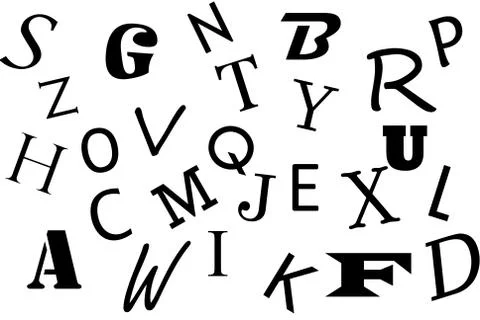 Chaos of letters Stock Illustration