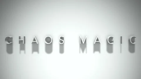 Chaos magic 3D title animation with shadows on a white background Stock Footage 297065154