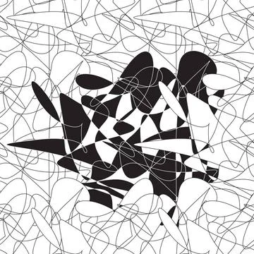 Chaos pattern. Vector seamless pattern. Modern stylish chaotic texture. En... Foto stock