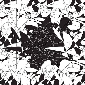 Chaos pattern. Vector seamless pattern. Modern stylish chaotic texture. En... Stock Photos