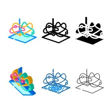 Chaos theory math range science education color icon vector 스톡 일러스트