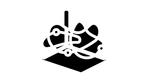Chaos theory math science education glyph icon animation Stock Footage 326744985