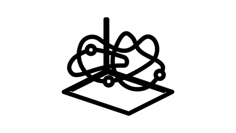 Chaos theory math science education line icon animation Stock Footage 326763315