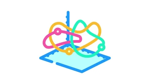 Chaos theory math science education color icon animation Stock Footage 327269422