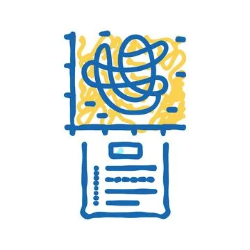 Chaos theory math science education icon doodle illustration Stock Illustration