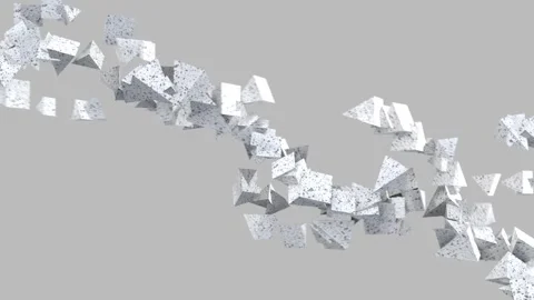 Chaotic 3D Concrete Pyramids Animation for Abstract Motion Backgrounds. 動画素材 314631275