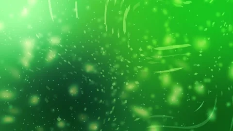 Chaotic 4K Loop of Glowing Particles on Green Background. 스톡 동영상 300148070