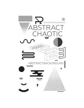 Chaotic Abstract Background Stock Illustration