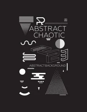 Chaotic Abstract Background Stock Illustration