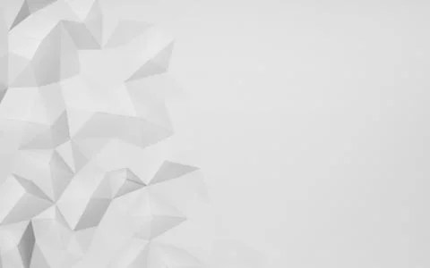 Chaotic abstract white structure, 3d render illustration Illustrazione stock