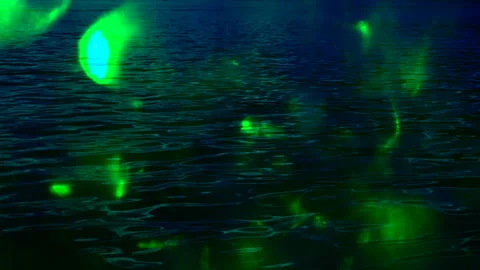  Chaotic, abstraction, colored light spots move through the water Stock Footage 115488268
