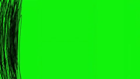 Chaotic Animated Scribble Lines Green Screen Transition. Fast Sketch Video stock 320844535